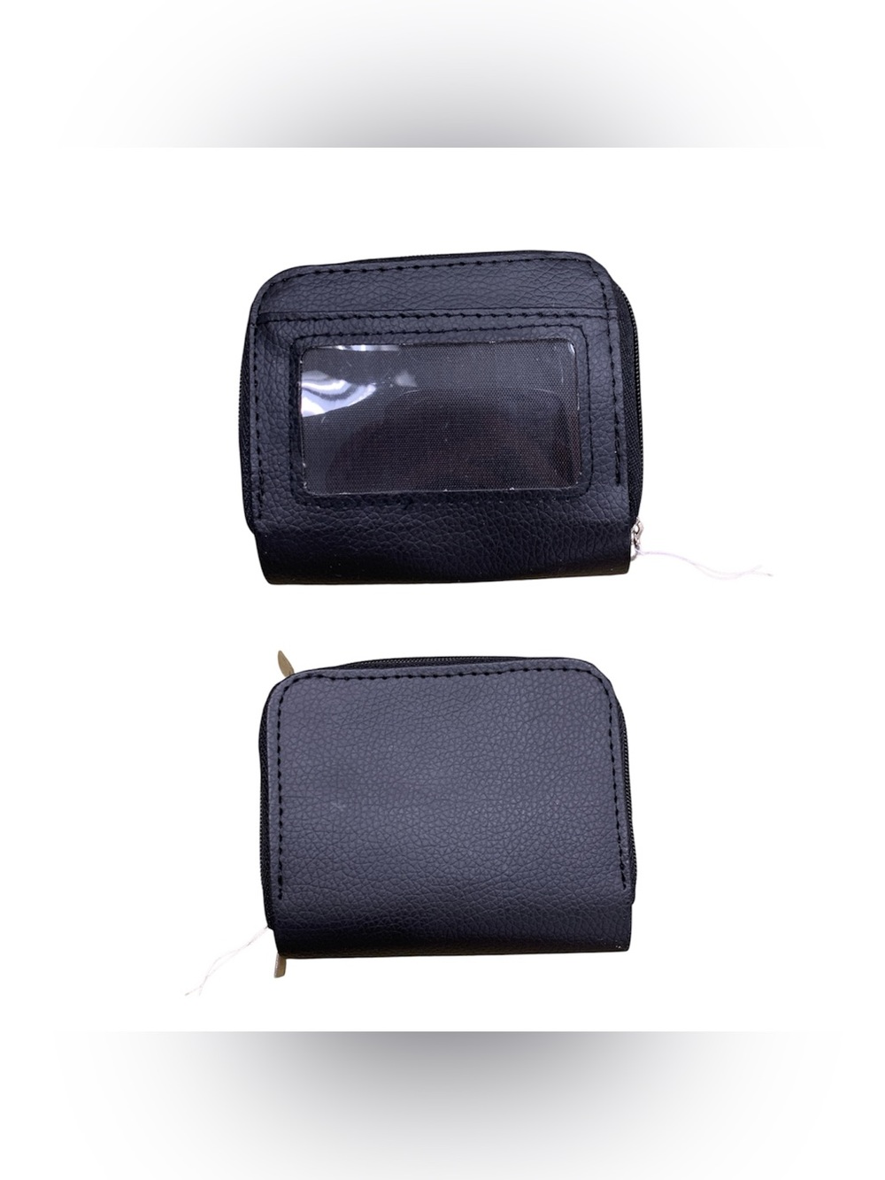Black Compact ID Wallet with Clear Window